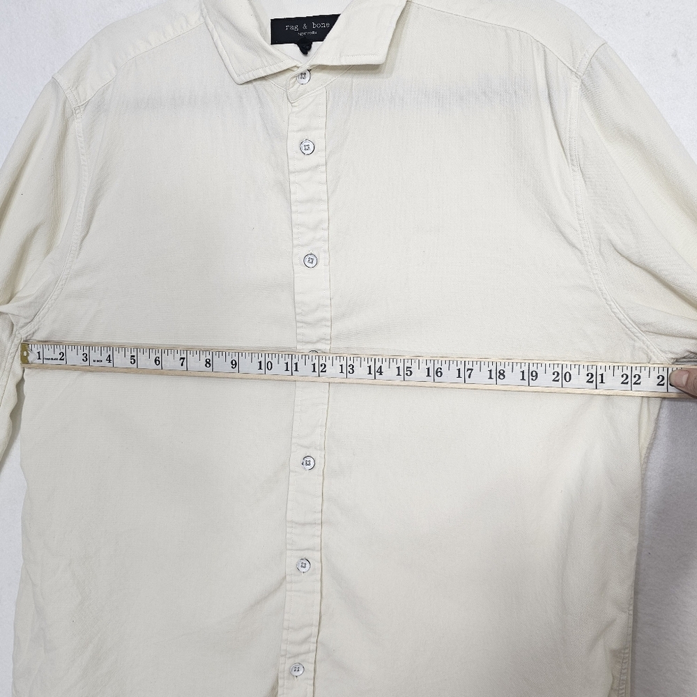 Rag & Bone Cream Fit 2 Tomlin Slim Button Front S… - image 7